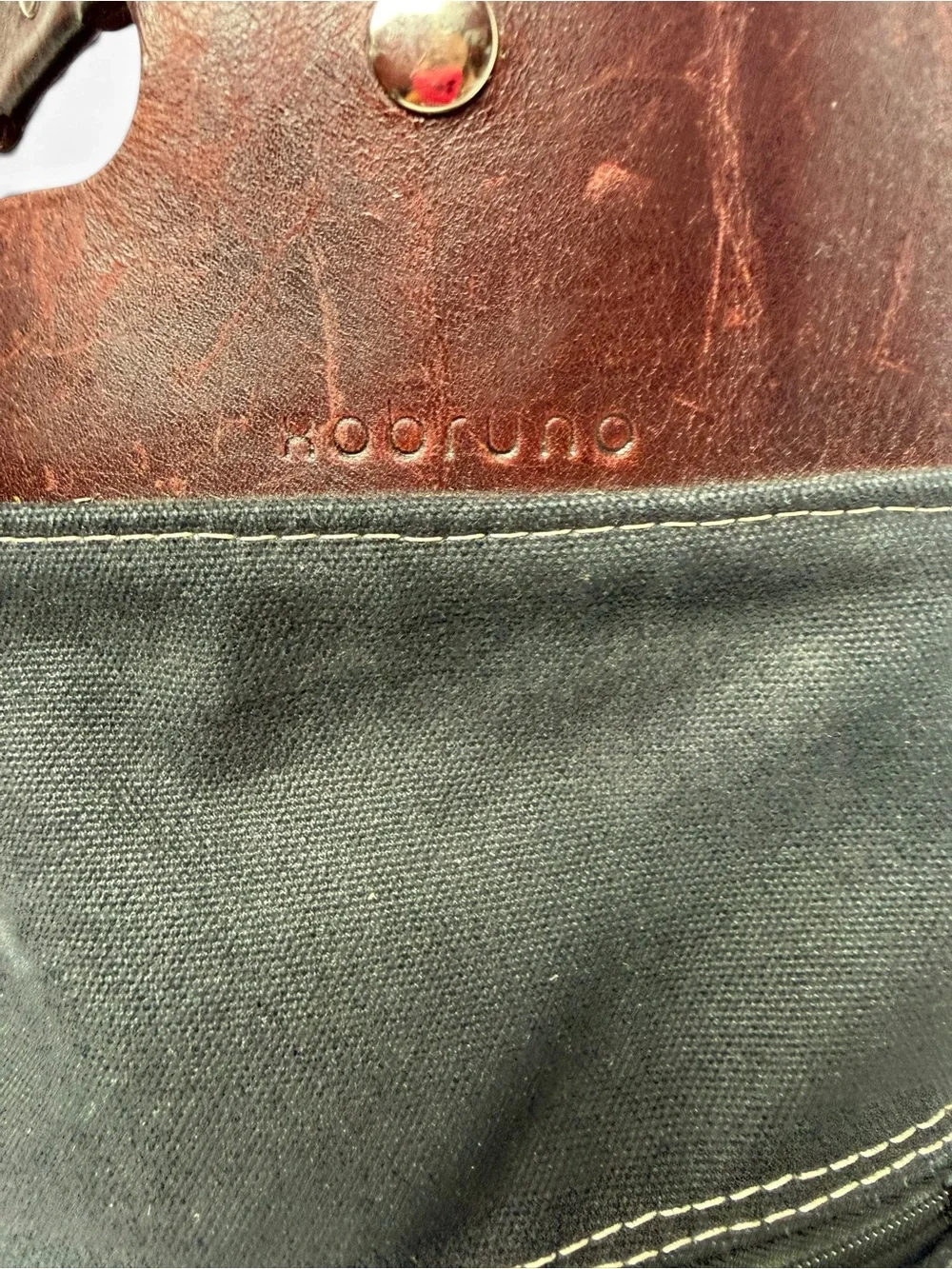 Xobruno Made in Oregon Canvas Leather Convertible Backpack Tote
